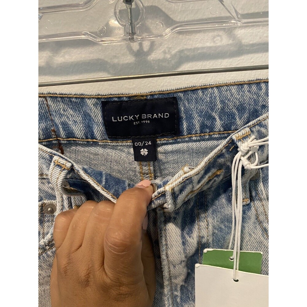 Lucky brand high rise crop wide leg trouser size 00/24 - Picture 4 of 9